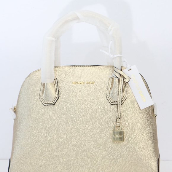 Michael Kors STUDIO Mercer Large  Satchel Gold - Picture 6 of 15